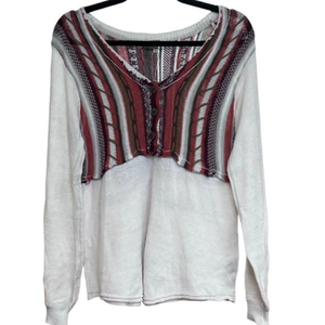 Women's NWT Gimmicks by BKE Boho V Neck‎ Sweater XS